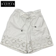 Christian Dior 322P80M3177 白色花朵鏤空棉質短褲 F34 [二手]