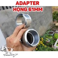 Adapter converts exhaust throat from 61mm to 51mm, nice and sturdy type.