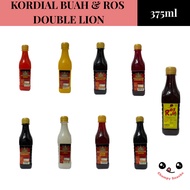 DOUBLE LION JUS / SIRAP / SYRUP / KORDIAL BUAH & ROS (375L)