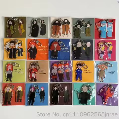 Harry Acrylic Keychain Dropping Glue Illustrated Character Hermione Ron Sirius Snape Dobby Bag Charm