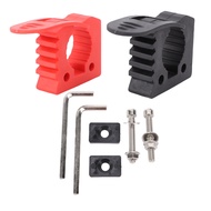 pikdsg Shovel Holder Black Red Quick Release Rubber Clamp Mounting Bracket Fits 1-1/7in to 1-3/7in D