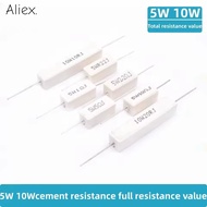 10Pcs 5W 10W 20W Cement Resistor Power Resistance 1R 2R 3R 8.2R 9.1R 10R 12R 15R 18R 20R 22R Ohm  1K