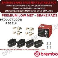 BREMBO GENUINE DISC BRAKE PAD (REAR) FOR TOYOTA SUPRA [DB] '19YR-ON /  BMW 230i [G42] '22YR-ON /  33
