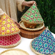 Household Dim Sum Dish Cover Food Cover Food Cover Bamboo Woven Leftovers Rice Cover Cover Dust Cove