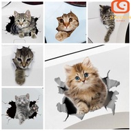 GLENES Car 3D Cat Stickers, 3D Cat Animal Styling Cat in The Crack Sticker, Car Accessories Funny PV