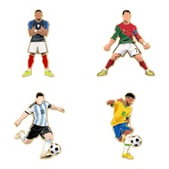 4/8PCS Creative Football Enamel Pin Cool Star Professional Athletes Brooches Lapel Backpack Badge Pa
