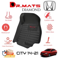 [1 SET] DR.MATS 5D Car Mat Honda City 2014-2023 /City HatchbackCarpet Car Floor Mat Diamond Series W