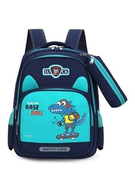 Mochila Escolar para niños con Lapicera Mochila Estudiantes para Primarias Segundarias Dinosaurio y Unicornio de bolsa escolar de dibujos animados