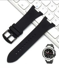 Nature silicone watchband for Armani For AX1803 AX1802 watch band black strap rubber belt stainless 