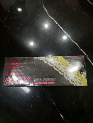 โซ่ X-Ring 428HX-132ข้อ ข้อหนา โซ่สีทอง Jomthai พระอาทิตย์ แท้ 100% โซ่R15 โซ่mslaz โซ่mt03