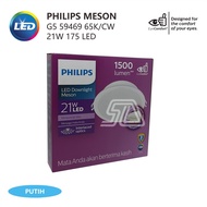 PUTIH Philips 59469 Round LED Downlight Meson G5 175 21w 65K White