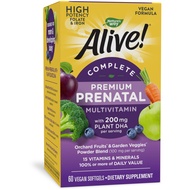 Nature's Way Alive! Complete Premium Prenatal Multivitamin for Women, Healthy Eye and Brain Developm