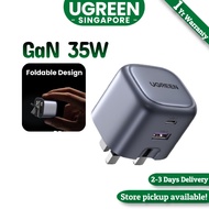 UGREEN 35W USB C Charger Nexode 2 Ports GaN II Fast Charger Block, PD3.0 Foldable Compact Charger fo