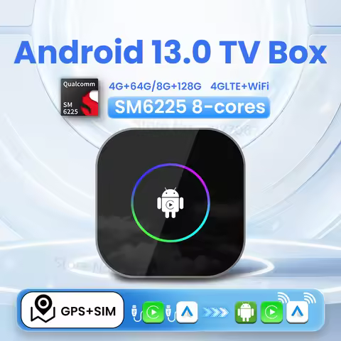 Android 13 Ai Box Wireless CarPlay Android Auto TV Box for OEM Car Support Online Video Play in Car 