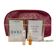 Lancôme 蘭蔻 Idôle+La Vie Est Belle 香水雙支迷你噴霧 + 化妝包套裝（平行進口）