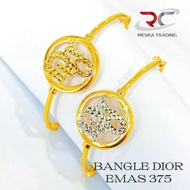 GELANG FESYEN DIORTIFFANY EMAS TULEN 375 BANGLE FESYEN EMAS 375 BANGLE LICIN EMAS CROME BANGLE FULL 