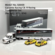 Mini GT No.S0009 Corvette Racing C8.R Transporter Set