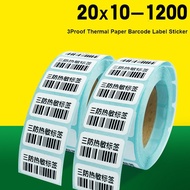 【Trusted】 Thermal label sticker direct print barcode label heat sensitivity paper for 20 x 10mm. / 2