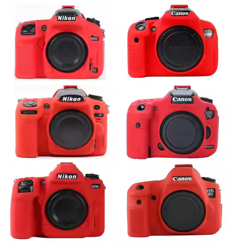 Soft Silicone Case For Nikon Z6II Z7II D600 D610 D750 D3300 D3400 D5100 D7000 Canon 5D3 D54 D52 60D 