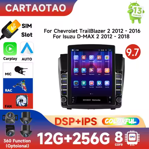 2din Android car radio player For Tesla Style Vertical Screen For Isuzu D-Max DMAX For Chevrolet Tra