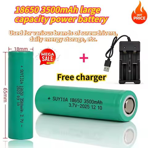 Brand new 18650 lithium battery 3500mAh 3.7v 25A INR18650 MJ1 high power power tool battery 18650 re