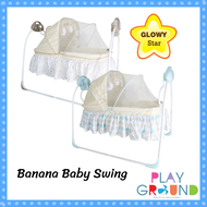 Glowy star (โกลวี่ สตาร์) แบรนด์แท้ เปลเด็ก เปลไกวเด็ก ที่นอนเด็ก Glowy Banana Baby Swing เปลไกวอัตโนมัติ มีรีโมนควบคุม ใช้ได้แรกเกิด