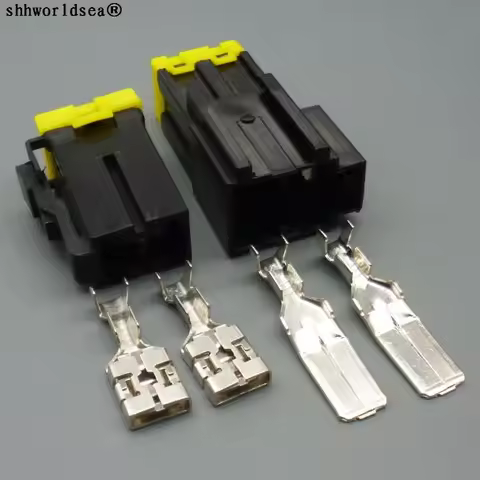 shhworldsea 2 Pin 9.5mm High Current Connector Male and Female DJ7021Y-9.5-11-21 Automobile Plug Jac