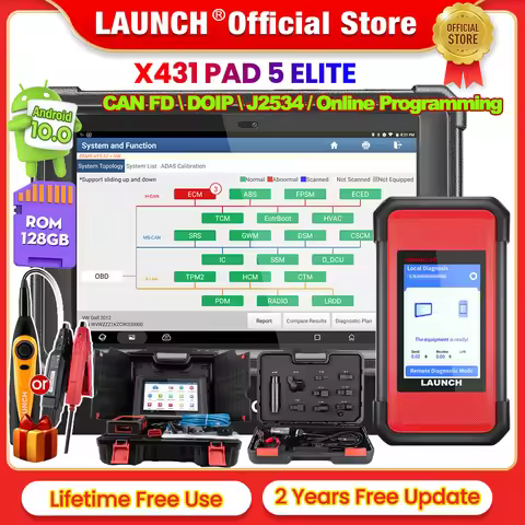 LAUNCH X431 PAD 5 Car Diagnostic Tools X-431 PAD V Smartlink C V2.0 CAN FD\DOIP\J2534 ECU Online Cod