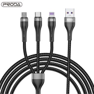 REMAX 1.2M PD-B59th Quark Pro 3 in 1 Charging & Data Cable Compatible with iP 12 Pro Max Mini 11 Pro