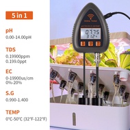juan juan | Tuya WiFi 5 in 1 TDS/EC/SALT/S.G./TEMP PH Meter Bluetooth APP Online Water Quality Monit
