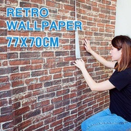 3D Foam Retro Wallpaper Sticker Waterproof Wallpaper Design Wall Decor Self Adhesive Wallpaper