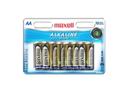 Maxell 723466 Ready-to-Go Durable and Reliable Alkaline Battery AA Cell Pack of 16 with High Compati