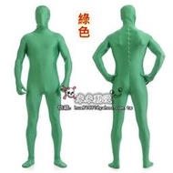 【LT】 萊卡緊身衣 綠色全包男款緊身衣 連體服 cosplay動漫舞臺演出服