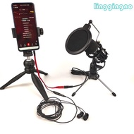 RR Condenser Mic Kit with Adjustable Mic Stand for Live Broadcasting Recording