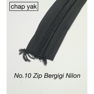 NO.10 ZIP POTONG BERGIGI NILON / NO.10 NYLON ZIP