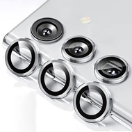 แหวนป้องกันกล้องโลหะสำหรับ Samsung Galaxy A55 A25 A15 A24 A54วงแหวนโลหะขนาด4G 5G ฟิล์มป้องกันเลนส์กล้องถ่ายรูปกระจกนิรภัยป้องกัน