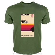 Funny T-shirt men O-neck Tape T Shirt 1980s the eighties retro vhs movies film nostalgia 80's tee-sh