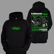 sweater hoodie distro motor kawasaki ninja 2 stroke power full premium - m