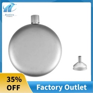 180ml Titanium Flask with Funnel Screw Cap Seal Ultra-Light Portable Wine Flask Titanium Whiskey Fla