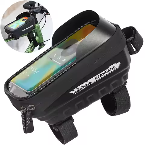 Touch Screen Top Front Tube Frame MTB Road Bike Bag EVA Bicycle Front Frame Bag Bike Phone Bag Bike 