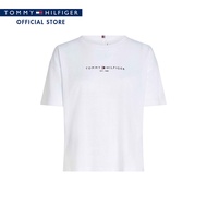 Tommy Hilfiger เสื้อยืด ผู้หญิง รุ่น WW0WW42067 YCF - สีขาว ทรง Relaxed Fit