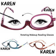KARENGOODS +1.50~+4.0 Diopter Rotating Makeup Reading Glasses Woman +1.50~+4.0 Diopter Portable Magn