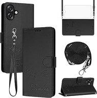 Asuwish Phone Case for Samsung Galaxy A06/A07 Wallet Cover with Tempered Glass Screen Protector and 