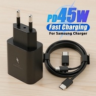 45W Power Delivery USB-C Charger for Samsung Galaxy S25/S24/S23/S22 Ultra/Note 10+ 5G Pengecas USB-C