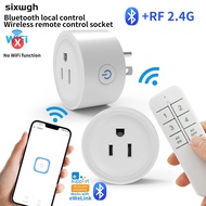 SIXWGH Smart Socket Bluetooth US Plug, 2.4G Remote Control, Home Appliance eWelink App Control Timin