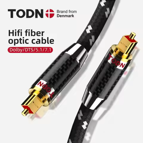 TODN Digital Optical Audio Cable Toslink SPDIF optic fibre cable Cable for HiFi5.1 7.1 Amplifiers Bl