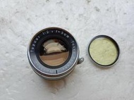 【AB的店】稀有美品東京光学Tokyo Kogaku Topcor 5cm F2 Leica LTM  L39 螺牙鏡頭