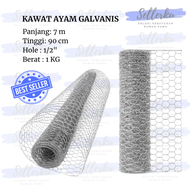 Kawat Ayam 7 M Paket 10 Roll 3 Roll kawat Ayakan Chiken Mesh Kawat Ayam Galvanis Pe Roll Kawat Ayam