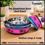 Dog Cat Bowl Aluminum Aluminium Food Bowl Anti Rust Mangkuk Kucing Good Quality Economy Price Ekonom