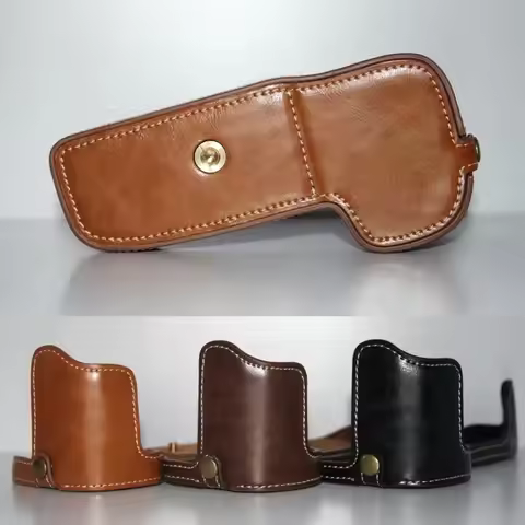 Leather Half Case for Canon EOS 5D Mark IV 5D4 Camera Protect Grip